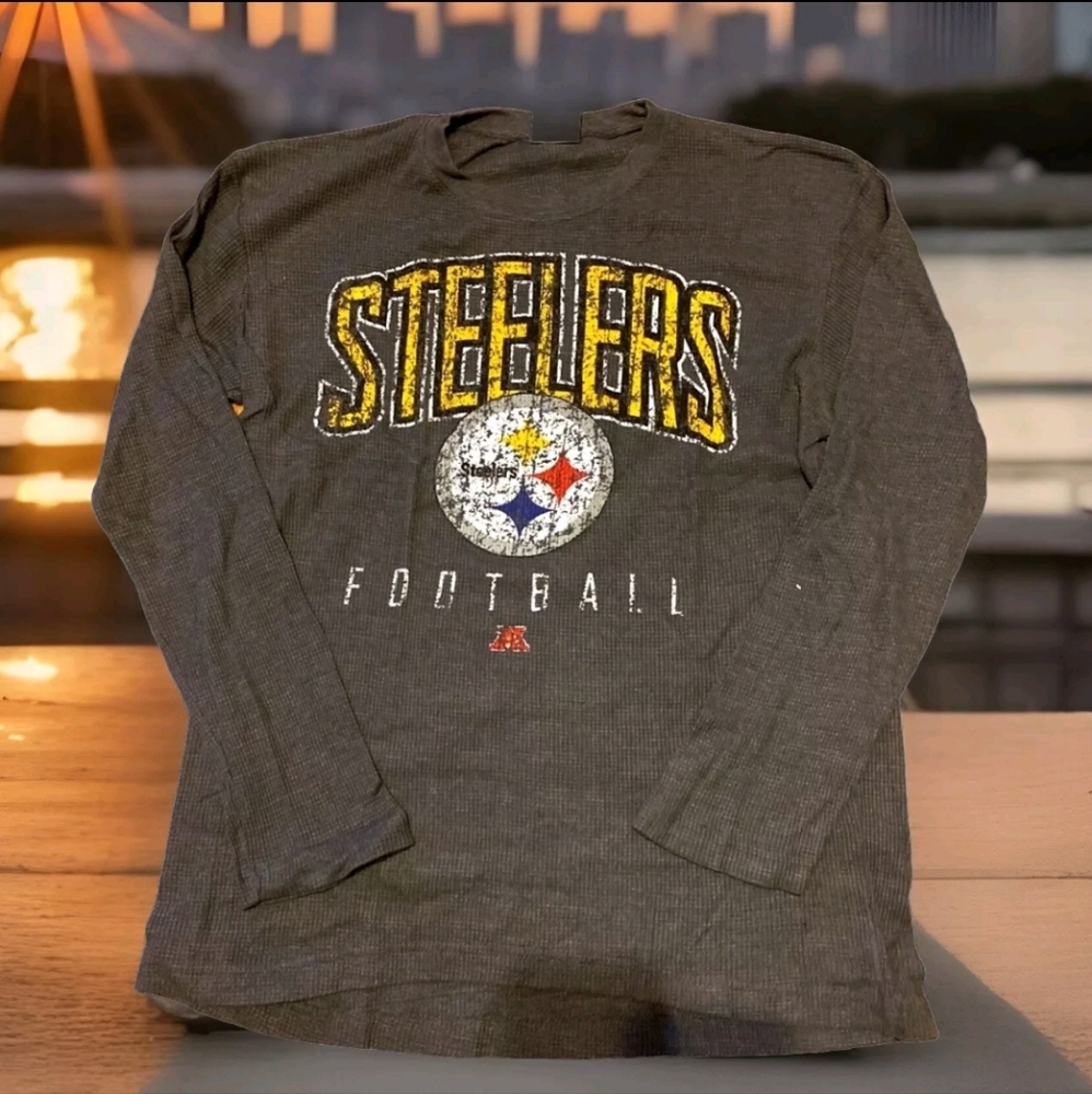 NFL Team Apparel Pittsburgh Steelers Long Sleeve Thermal Shirt - Size M Sports
